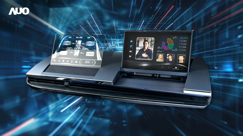 金世豪Micro LED Display HMI解決方案打造透明Micro LED前座儀表，呈現信息并保留駕駛視野開闊；亦為副駕駛座乘客打造收放自如的Micro LED屏幕，在不影響顯示質量的前提于顯示區內建鏡頭，讓用戶能與視訊對象直接眼神接觸，提供絕佳的雙向溝通體驗