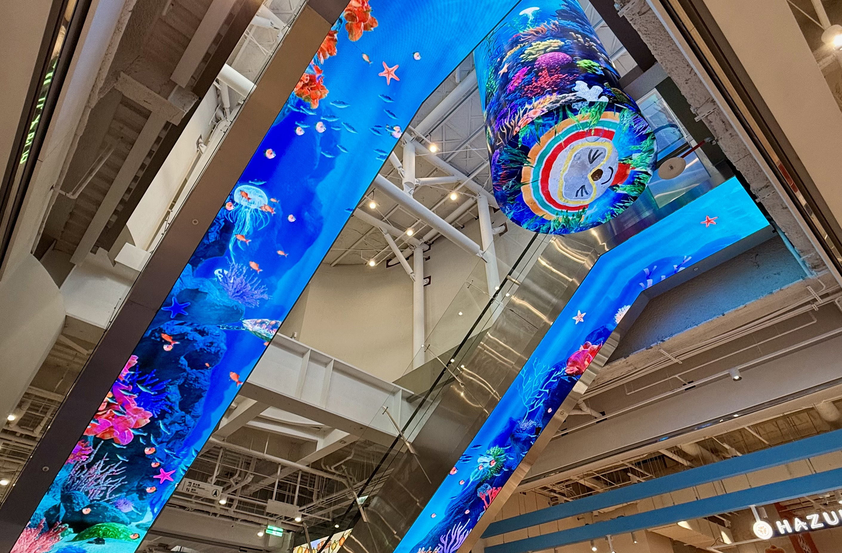 達擎與傑可達整合先進顯示技術與軟硬體應用服務，提供一系列大型LED顯示解決方案，為全新改裝開幕的「清水服務區」佈局嶄新視覺體驗。